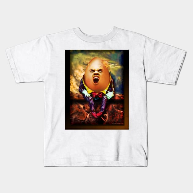 Humpty Dumpty Didn't Fall Kids T-Shirt by rgerhard